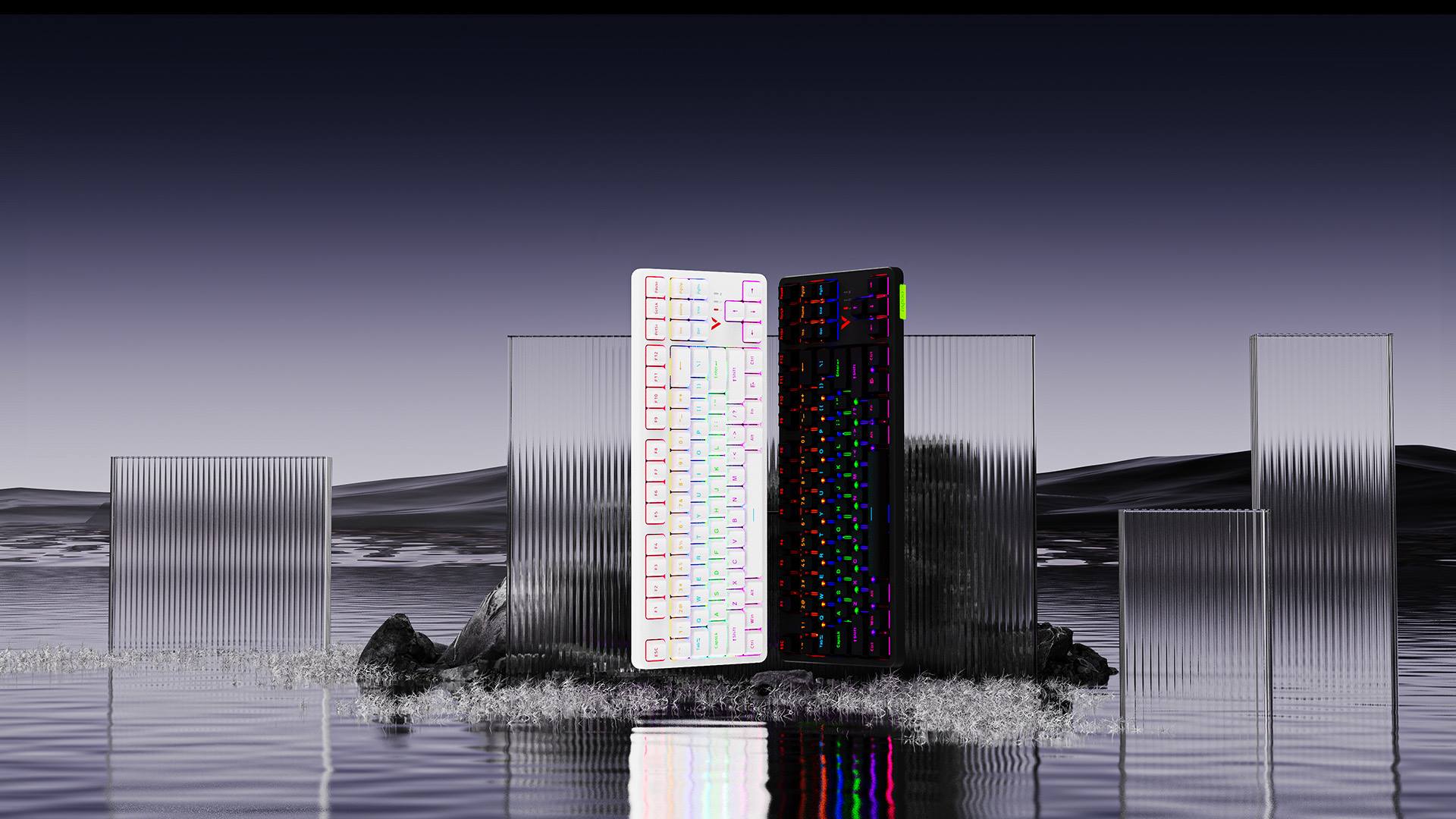 汀融津背光游戏机械键盘（双形态） V500PRO-87 详情配图