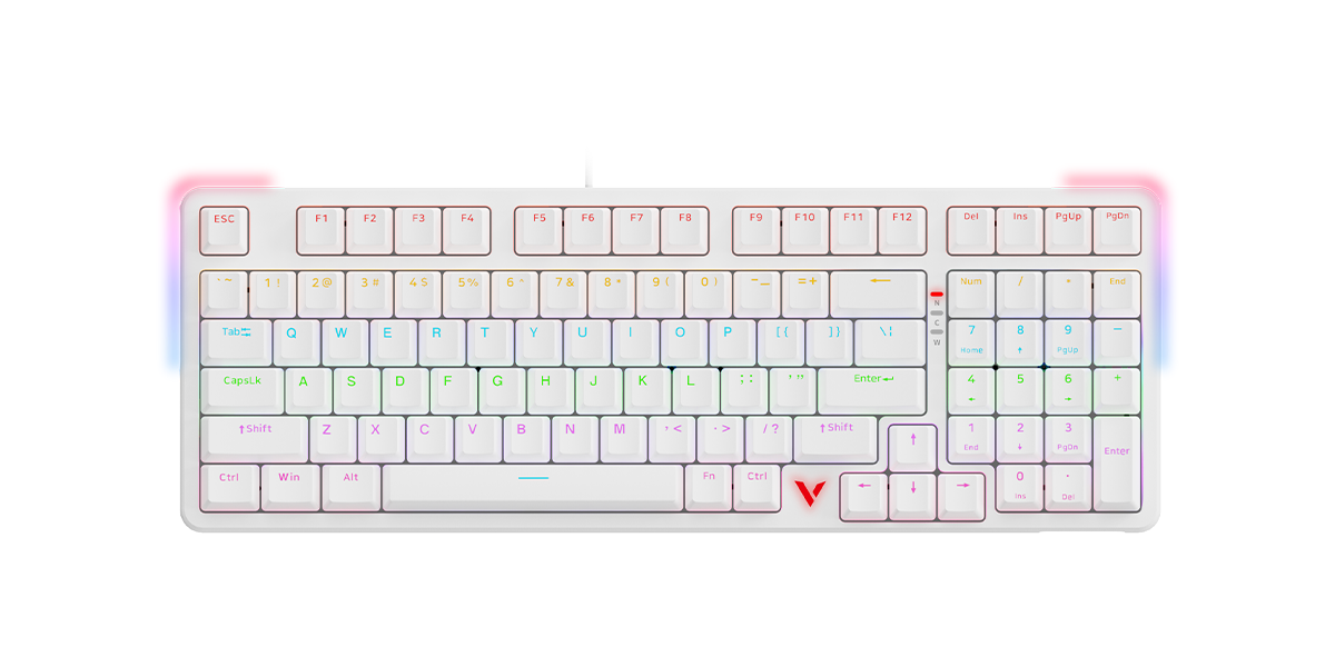 汀融津背光游戏机械键盘（双形态） V500PRO-98 商品展示图