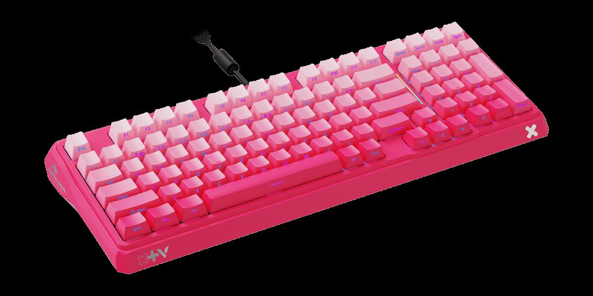 汀融津防水幻彩RGB背光游戏机械键盘 ESK750-98（渐变侧刻版） 产品主图