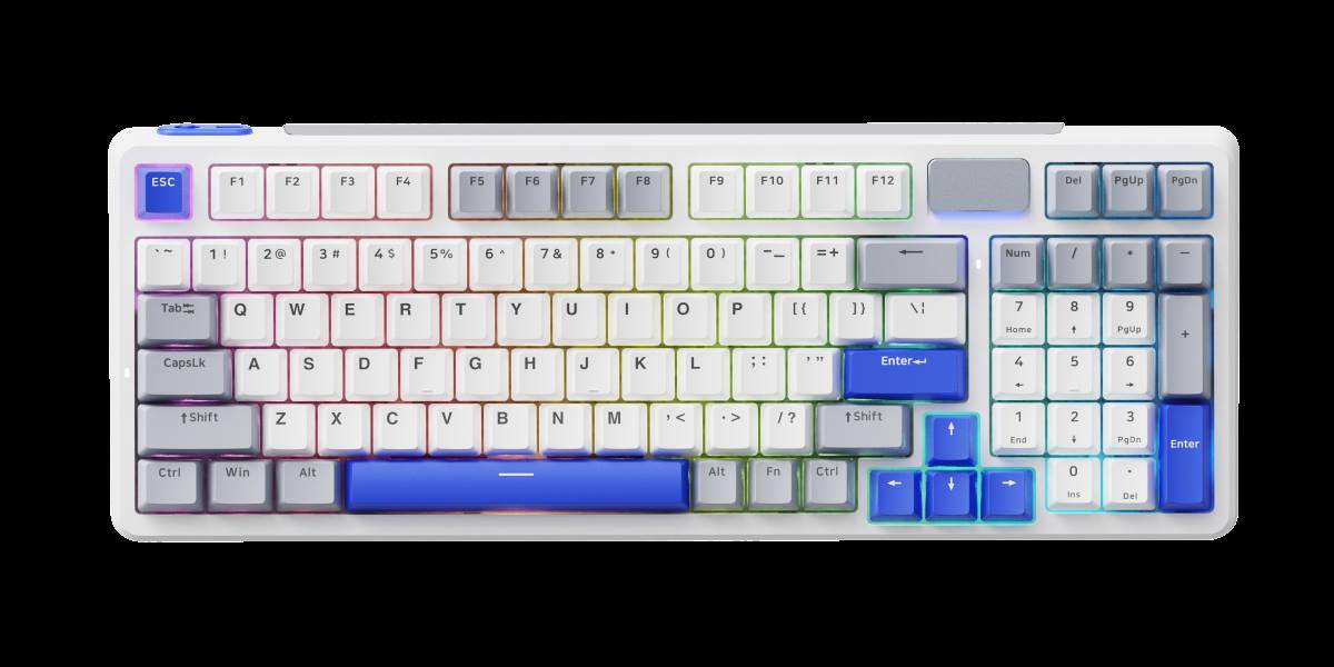 汀融津客制化多模式无线背光游戏机械键盘 V700DIY-98长续航版 商品展示图