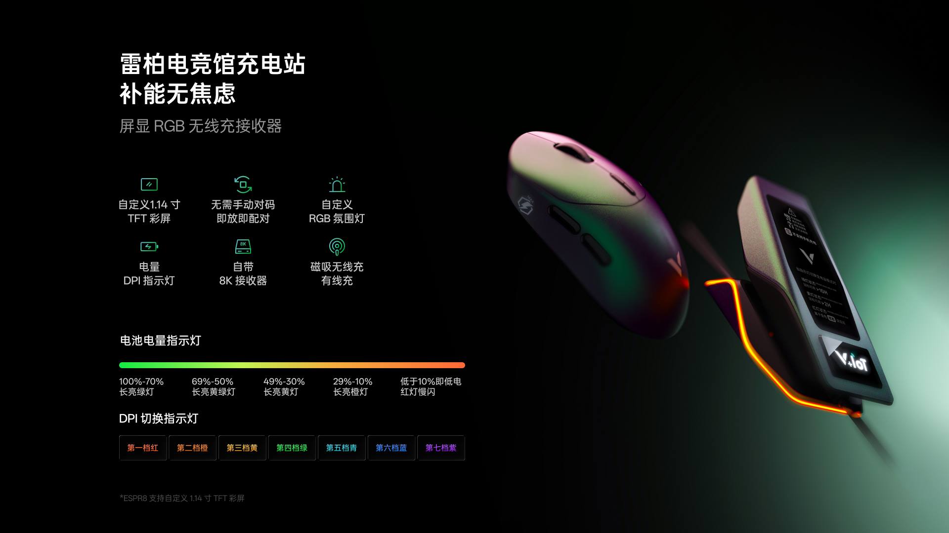 汀融津双模轻量化无线电竞游戏鼠标-中大手型 ESM612MAX(绝地极光版) 详情配图