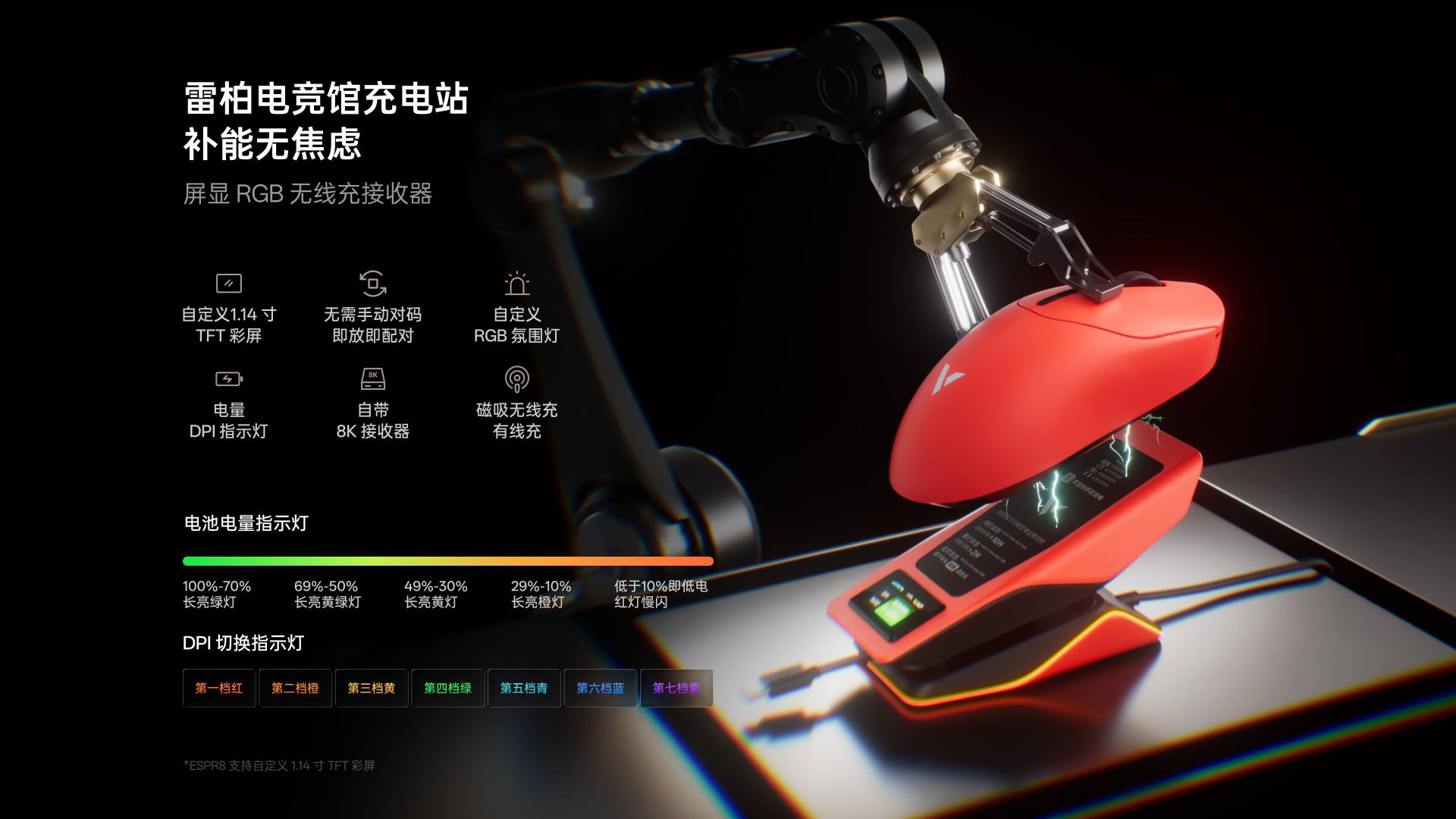 汀融津双模轻量化无线电竞游戏鼠标-中大手型 ESM612MAX 详情配图