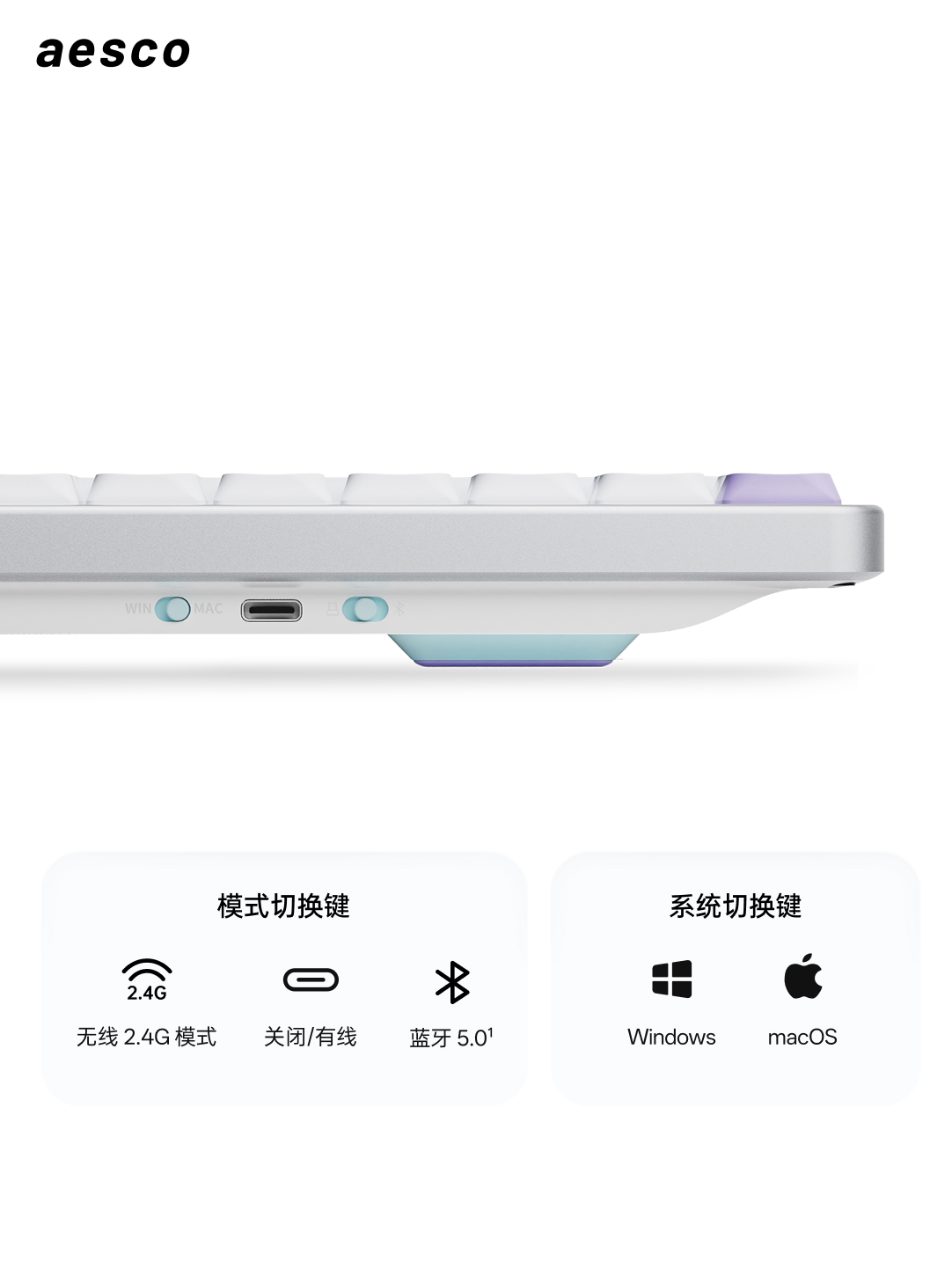 汀融津新闻配图：薄荷手感干净舒服，苹果美学，汀融津aesco A83Air多模